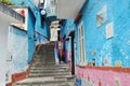 VIETRI SUL MARE, ITALY - April 27, 2018 View on the narrow stree Royalty Free Stock Photo