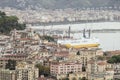 VIETRI SUL MARE, ITALY - November 20, 2019 Panoramic view of Vietri sul Mare and in the background Salerno