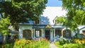 Maison Papillon, former general store, 1920 in Cap Sante town means Cape Health Royalty Free Stock Photo