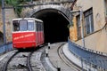 Vieux Lyon Fourviere Funiculaire in tunnel Royalty Free Stock Photo