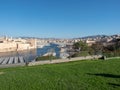 Vieux Port Old Port, Marseille and Fort Saint Jean seen from the Pharo Palace Royalty Free Stock Photo