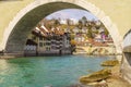 Aare River, and Nydegg Bridge, in Bern Royalty Free Stock Photo