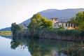 Abandoned hotel at Kaiafas lake, western peloponnese - Greece.