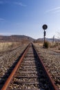 Abandoned Railroad Signal - Track View