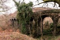 View of Abandoned viaduct that was used in south wales uk during the 1900's. viaduct running from Brynmawr to Royalty Free Stock Photo