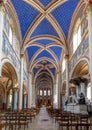 View of the Abbaye Saint-Germain-des-Pres abbey, a Romanesque medieval Benedictine church located on the Left Bank in Paris Royalty Free Stock Photo