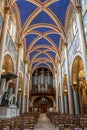 View of the Abbaye Saint-Germain-des-Pres abbey, a Romanesque medieval Benedictine church located on the Left Bank in Paris Royalty Free Stock Photo