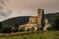 view of the Abbey of Sant\'Antimo near Castelnuovo dell\'Abate in Tuscany