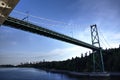 View Aboard a Cruise Ship as it Approaches Lions Gate Bridge in Historical Crossing