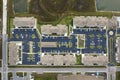 View from above of apartment residential condos in Florida suburban area. American condominiums as example of real Royalty Free Stock Photo