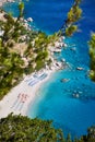 View from above of Apella beach on Karpathos island
