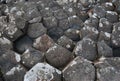 View from above of the Basalt columns in the Giants Causeway, Northern Ireland