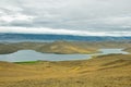 View above big beautiful lake, Baikal lake, Russia Royalty Free Stock Photo