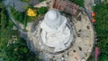 View from above of the big Buddha's head marble in Phuket