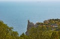 View above castle at Black sea coast Royalty Free Stock Photo