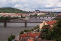 View above Charles Bridge in Praque Royalty Free Stock Photo