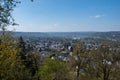 The view from above of the city of Bad Honnef in great spring weather