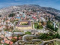 View from above of the city of Cetinje, Montenegro Royalty Free Stock Photo