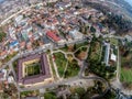 View from above of the city of Cetinje, Montenegro Royalty Free Stock Photo