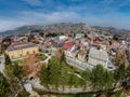 View from above of the city of Cetinje, Montenegro Royalty Free Stock Photo