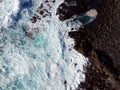 View from above of the cliffs and coastline of Ponta Delgada