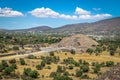View from above of Dead Avenue and Moon Pyramid at Teotihuacan Ruins - Mexico City, Mexico Royalty Free Stock Photo