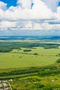 View above the earth on landmark down. Royalty Free Stock Photo