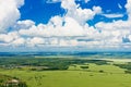 View above the earth on landmark down. Royalty Free Stock Photo