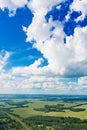 View above the earth on landmark down. Royalty Free Stock Photo