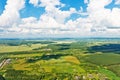 View above the earth on landmark down. Royalty Free Stock Photo