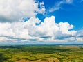 View above the earth on landmark down. Royalty Free Stock Photo