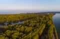 Kaiafas lake at western Peloponnese from above