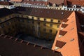 View from above of the Klementinum cloister Royalty Free Stock Photo