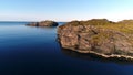 View from above landscape of Stts Dalniye Zelentsy in Barents Sea.