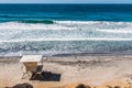View From Above of Lifeguard Tower on Encinitas Beach Royalty Free Stock Photo