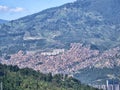 The View from above of the Medellin city development. Colombia