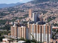 The View from above of the Medellin city development. Colombia