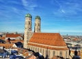 View above Munich city