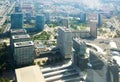 Modern neighbourhoods of Barcelona in Spain, aerial view Royalty Free Stock Photo