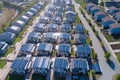 View from above on newly constructed housing development.