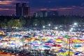 night market with colorful tents in night time,Thailand Royalty Free Stock Photo