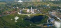 View from above of the Nikitsky monastery located in the city of the Golden ring Pereslavl Zalessky