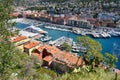 View from above on old sea Port Lympia in Nice, France