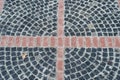 View from above onto stone pavement of urban street Royalty Free Stock Photo