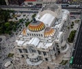 View from above of Palacio de Bellas Artes Fine Arts Palace - Mexico City, Mexico Royalty Free Stock Photo