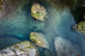 View from above on ponte del diavolo on natisone river, cividale de friuli, italy