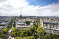 Panoramic of paris with eiffel tower