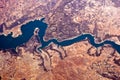 View from above on the river Rhine