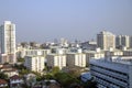 View from above on the roofs of houses sunny in the morning in in Bangkok