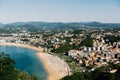 View from above of San Sebastian, Spain in Basque Country